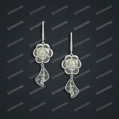 Jewelry set  Filigree Set   White Wax Casting Resin 3D Printing Service  CS61T-017wt