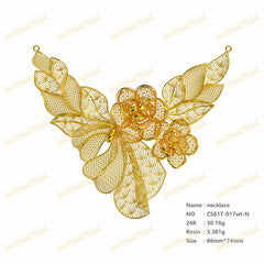 Jewelry set  Filigree Set   White Wax Casting Resin 3D Printing Service  CS61T-017wt