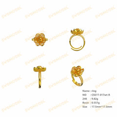 Jewelry set Filigree Ring White Wax Casting Resin 3D Printing Service  CS03T-017wt-R
