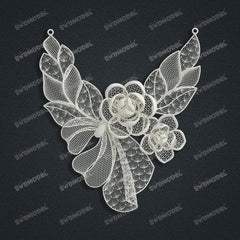Jewelry set Filigree Necklace White Wax Casting Resin 3D Printing Service  CS61T-018wt-N