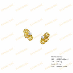 Jewelry set Filigree Earrings White Wax Casting Resin 3D Printing Service  CS03T-020wt-E