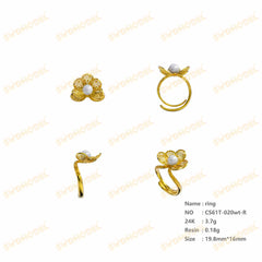 Jewelry set Filigree Ring White Wax Casting Resin 3D Printing Service  CS03T-020wt-R