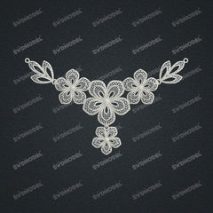 Jewelry set  Filigree Set   White Wax Casting Resin 3D Printing Service  CS61T-021wt
