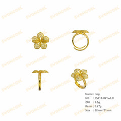 Jewelry set Filigree Ring White Wax Casting Resin 3D Printing Service  CS03T-021wt-R