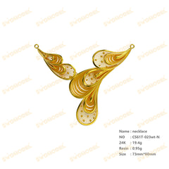 Jewelry set  Filigree Set   White Wax Casting Resin 3D Printing Service  CS61T-023wt