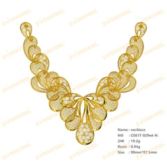 Jewelry set  Filigree Set   White Wax Casting Resin 3D Printing Service  CS61T-029wt