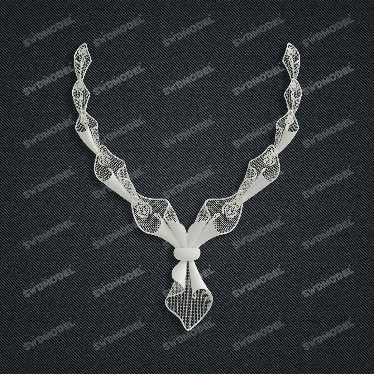 Jewelry set  Filigree Set   White Wax Casting Resin 3D Printing Service  CS61T-032wt
