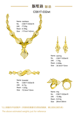 Jewelry set  Filigree Set   White Wax Casting Resin 3D Printing Service  CS61T-032wt