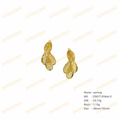 Jewelry set Filigree Earrings White Wax Casting Resin 3D Printing Service  CS61T-034wt-E