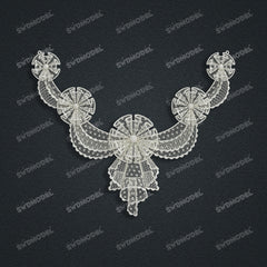 Jewelry set Filigree Necklace White Wax Casting Resin 3D Printing Service  CS61T-037wt-N