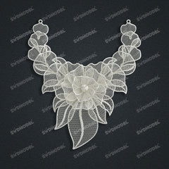 Jewelry set Filigree Necklace White Wax Casting Resin 3D Printing Service  CS61T-040wt-N