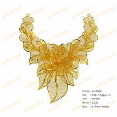 Jewelry set Filigree Necklace White Wax Casting Resin 3D Printing Service  CS61T-040wt-N