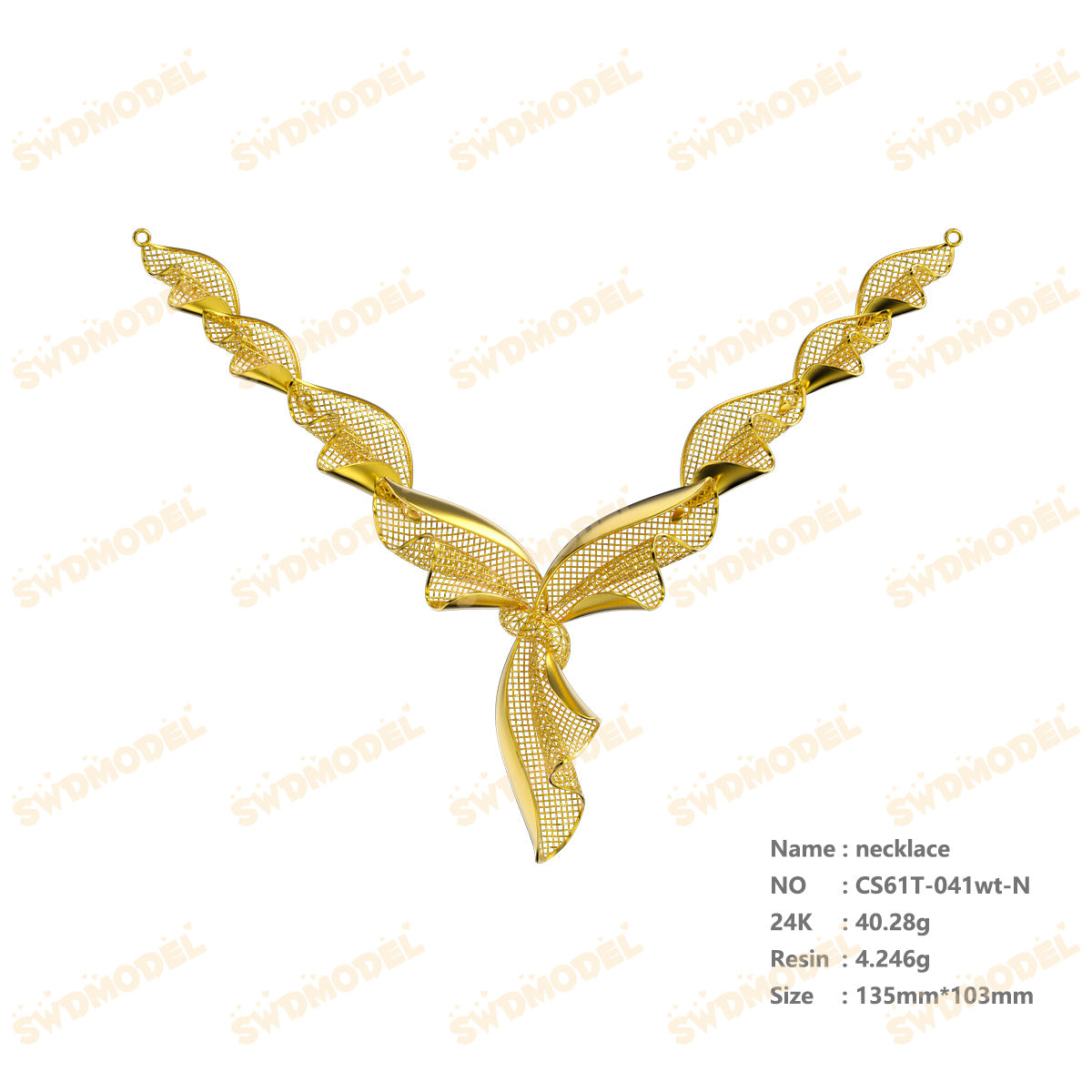 Jewelry set  Filigree Set   White Wax Casting Resin 3D Printing Service  CS61T-041wt