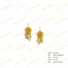 Jewelry set Filigree Earrings White Wax Casting Resin 3D Printing Service  CS61T-058wt-E