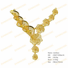 Jewelry set  Filigree Set   White Wax Casting Resin 3D Printing Service  CS61T-059wt