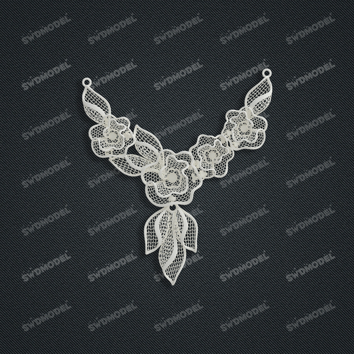 Jewelry set  Filigree Set   White Wax Casting Resin 3D Printing Service  CS61T-060wt