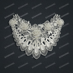 Jewelry set Filigree Necklace White Wax Casting Resin 3D Printing Service  CS61T-062wt-N