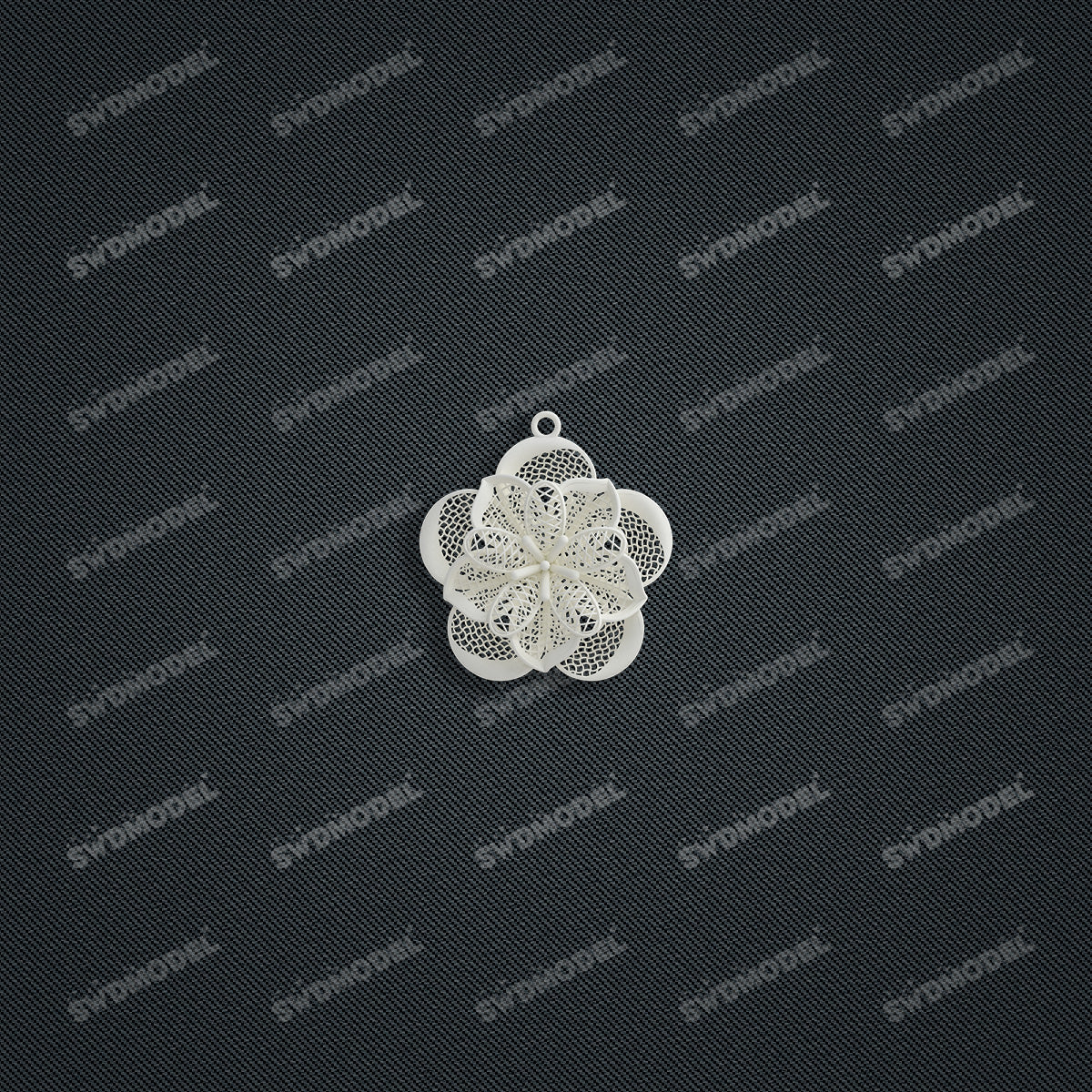 Jewelry set  Filigree Set   White Wax Casting Resin 3D Printing Service  CS61T-067wt