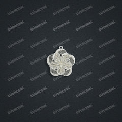 Jewelry set  Filigree Set   White Wax Casting Resin 3D Printing Service  CS61T-067wt