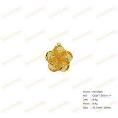 Jewelry set  Filigree Set   White Wax Casting Resin 3D Printing Service  CS61T-067wt