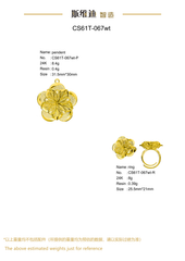 Jewelry set  Filigree Set   White Wax Casting Resin 3D Printing Service  CS61T-067wt