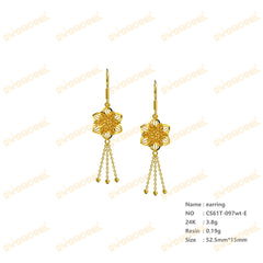 Jewelry set Filigree Earrings White Wax Casting Resin 3D Printing Service  CS61T-067wt-E