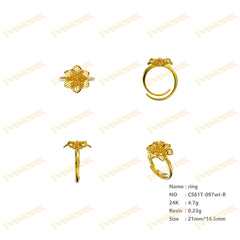 Jewelry set Filigree Ring White Wax Casting Resin 3D Printing Service  CS61T-097wt-R
