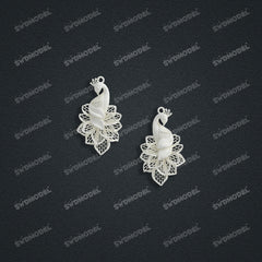 Jewelry set Filigree Earrings White Wax Casting Resin 3D Printing Service  CS62T-001ch-E
