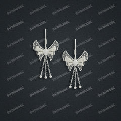 Jewelry set Filigree Earrings White Wax Casting Resin 3D Printing Service  CS62T-003ch-E