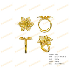 Jewelry set Filigree Ring White Wax Casting Resin 3D Printing Service  CS62T-004ch-R