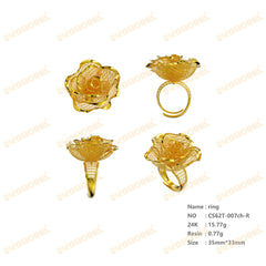 Jewelry set Filigree Ring White Wax Casting Resin 3D Printing Service  CS62T-007ch-R