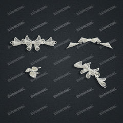Jewelry set  Filigree Set   White Wax Casting Resin 3D Printing Service  CS62T-009ch