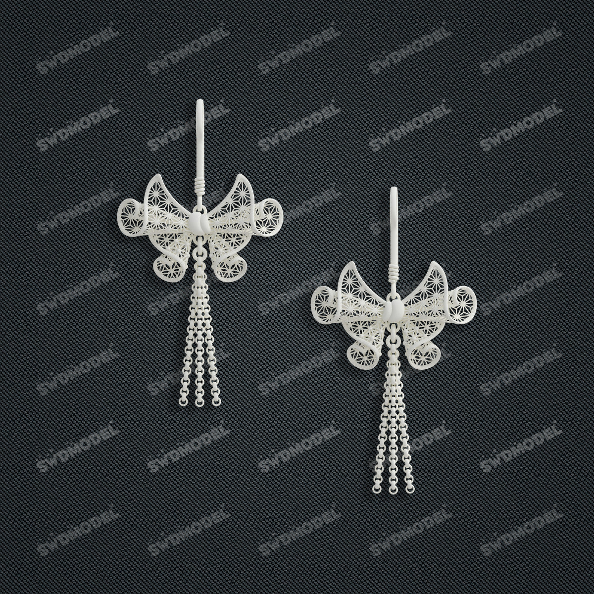 Jewelry set  Filigree Set   White Wax Casting Resin 3D Printing Service  CS62T-009ch