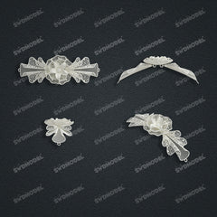 Jewelry set  Filigree Set   White Wax Casting Resin 3D Printing Service  CS62T-010ch(N1)