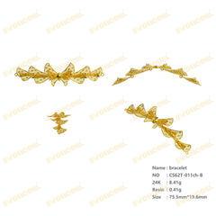 Jewelry set Filigree Bracelet White Wax Casting Resin 3D Printing Service CS62T-011ch-B