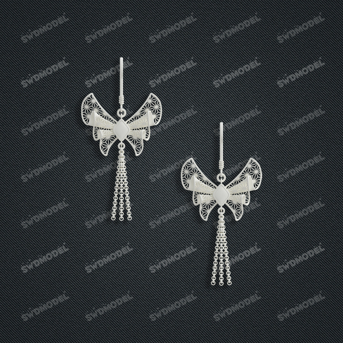 Jewelry set  Filigree Set   White Wax Casting Resin 3D Printing Service  CS62T-011ch