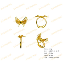 Jewelry set Filigree Ring White Wax Casting Resin 3D Printing Service  CS62T-011ch-R