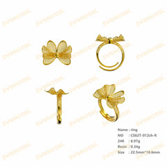 Jewelry set Filigree Ring White Wax Casting Resin 3D Printing Service  CS62T-012ch-R