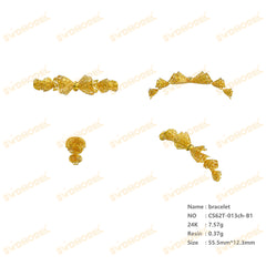 Jewelry set Filigree Bracelet White Wax Casting Resin 3D Printing Service CS62T-013ch-B1