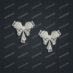 Jewelry set Filigree Earrings White Wax Casting Resin 3D Printing Service  CS62T-013ch-E1
