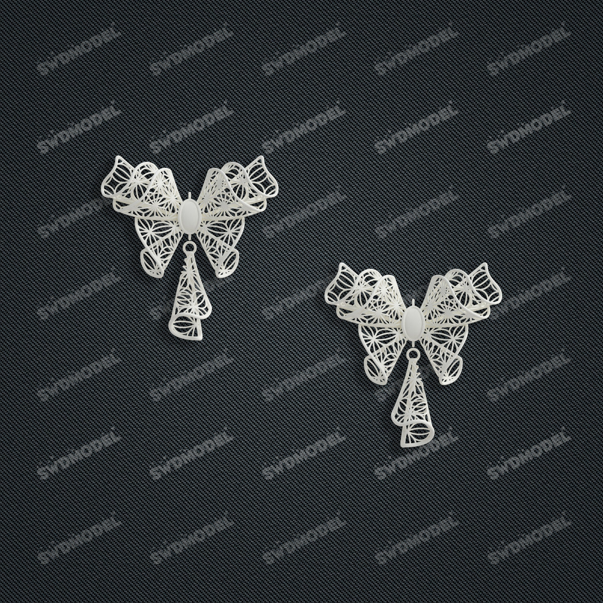 Jewelry set  Filigree Set   White Wax Casting Resin 3D Printing Service  CS62T-013ch