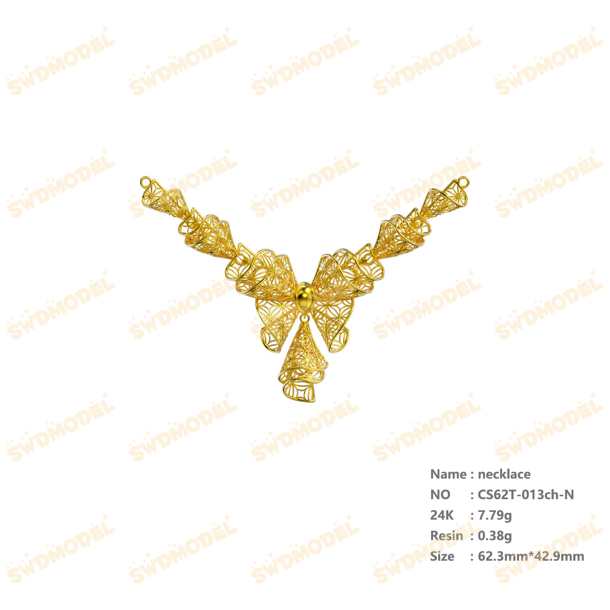 Jewelry set  Filigree Set   White Wax Casting Resin 3D Printing Service  CS62T-013ch
