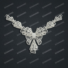 Jewelry set  Filigree Set   White Wax Casting Resin 3D Printing Service  CS62T-013ch