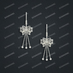 Jewelry set Filigree Earrings White Wax Casting Resin 3D Printing Service  CS62T-014ch-E