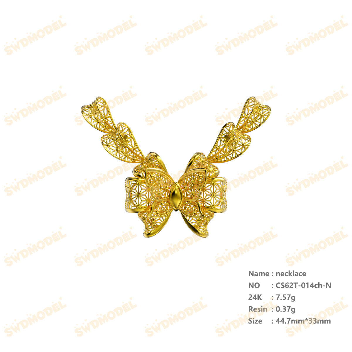 Jewelry set  Filigree Set   White Wax Casting Resin 3D Printing Service  CS62T-014ch