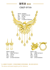 Jewelry set  Filigree Set   White Wax Casting Resin 3D Printing Service  CS62T-017ch