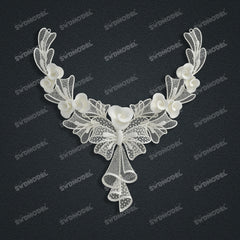 Jewelry set Filigree Necklace White Wax Casting Resin 3D Printing Service  CS61T-014ch-N1