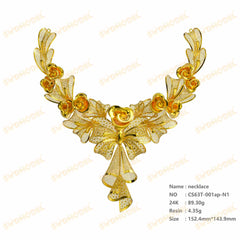 Jewelry set Filigree Necklace White Wax Casting Resin 3D Printing Service  CS61T-014ch-N1