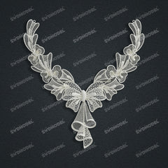 Jewelry set Filigree Necklace White Wax Casting Resin 3D Printing Service  CS61T-001ap-N2