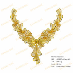 Jewelry set Filigree Necklace White Wax Casting Resin 3D Printing Service  CS61T-001ap-N2